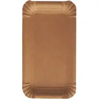 Papstar Pappteller Pure, Einweg, eckig, 110 x 175 mm, lebensmittelecht, FSC-zertifiziert & kompostierbar, braun, 4 x 250 Stück