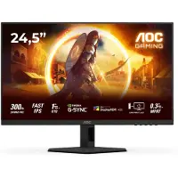AOC G4 25G4SRE, 62,2 cm (24.5"), 1920 x 1080 Pixel, Full HD, LED, 1 ms, Schwarz, Rot