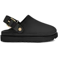 Ugg für Damen. 1169590 Goldenstar Villa Leder Clogs schwarz (38), Wohnung, Schnalle, Lässig