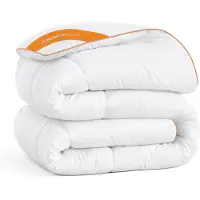 Songmics Bettdecke 240 x 220 cm mit 8 Schlaufen wolkenweiß TDC013W01
