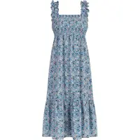 Mymo Midikleid Damen Blau Mehrfarbig