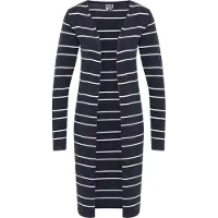 Dreimaster Cardigan Damen Marine Wollweiss