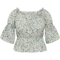 Mymo Bluse Damen Blau Mehrfarbig