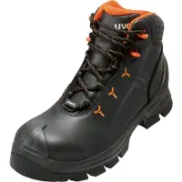 Uvex 65232, Unisex, Erwachsener, Sicherheitsstiefel, Schwarz, Orange, ESD, HI, HRO, S3, SRC, Schnürverschluss
