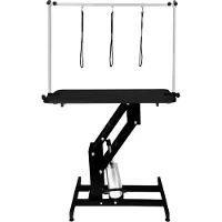 MonsterShop Hydraulische Pet Dog Grooming Tabelle höhenverstellbar H Bar Schwarz