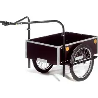 Roland Fahrradanhänger Profi Doppeldeichsel 120 Liter, Braun