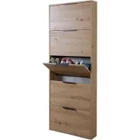 Die Möbelfundgrube Schuhschrank Artisan Eiche 5-türig 65 x 174 cm - ESPRESSO