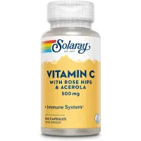 Solaray Vitamin C 500 mg mit Hagebutte & Acerola 100 St Kapseln