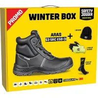 Safety Jogger Winterarbeitsstiefel S3 hoch ARAS Set BOX 3M isolierte Handschuhe