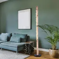 Etc-shop LED Stehleuchte, Naturholz, Kristalle, H 151 cm, FELICITAS