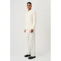 Soulland Robert Plush L/s Polo Shirt Off White Größe: XS/S | Longsleeves Outlet | Unisex | Weiß