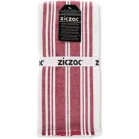 Ziczac Küchenhandtuch Culinary Duo Stripe Red (3er-Set) - 50 x 76 cm