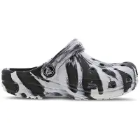 Crocs Weiße und schwarze Kinder gemusterte Classic Marbled Clog Hausschuhe - 33-34