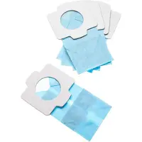 VHBW 5x Staubbeutel kompatibel mit Makita DCL182Z, XLC02ZB, DCL182ZB, DCL182ZW Staubsauger - 12,5cm x 0,7cm Hellblau