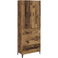 vidaXL Highboard Altholz 69,5 x 34 x 180 cm Holzwerkstoff