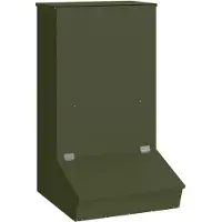 vidaXL Schweinfutterspender Olivgrün 55 x 51 x 91,5 cm 20 kg