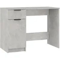 Helloshop26 - Schreibtisch Tisch Arbeitsplatz Computermöbel Arbeitszimmermöbel 100 x 50 x 75 cm Holzwerkstoff grau 02_0023825