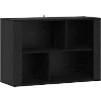 vidaXL Sideboard Schwarz Eichen-Optik 80 x 30 x 53 cm Holzwerkstoff