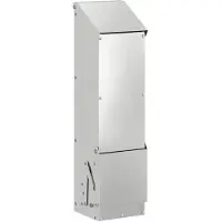 vidaXL Hühnerfütterer Silber 13 x 12 x 51 cm Verzinkter Stahl