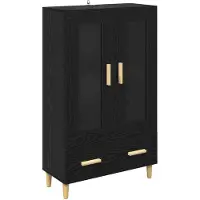 vidaXL Highboard Schwarz Eichen-Optik 70 x 31 x 115 cm Holzwerkstoff