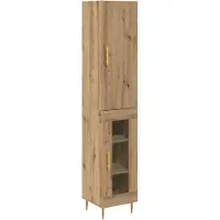 vidaXL Highboard 2 Stk. Artisan-Eiche 34,5 x 34 x 180 cm Holzwerkstoff