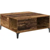 vidaXL Couchtisch Altholz 80 x 80 x 36,5 cm Holzwerkstoff
