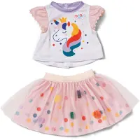 Baby Born Einhornkleid mit Tutu mit bunten Konfetti-Punkten für 43cm Puppen