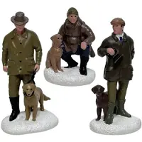 Santaville Jäger mit Hunden Polyresin 8 cm 3 Stück (multi)