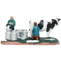 Santaville Milchbauer mit Kuh und Milchkännchen Polyresin 19 cm (multi)