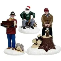 Santaville Holzarbeiter Polyresin 8 cm 3 Stück (multi)