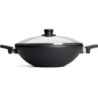 Woll Made In Germany Wok "Nowo" Aluminiumguss 1 Stk. tlg. von Hand gegossen, Ø 32 cm, Induktion, Made in Germany