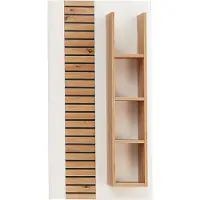 Wohn-Concept Fresno Wandregal Holzwerkstoff Weiß matt/Eiche Artisan