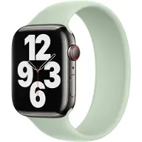 Apple Silikon Solo Loop für Watch Series 1 - 9 / SE (38/40/41 mm) | Series 10 / 11 (42 mm) - Größe 5 - Mineral Green