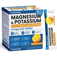 Vitastrong Magnesium & Kalium - 24 Sticks, Wohlbefinden im Alltag Energie St Pulver