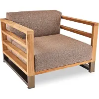 Stern Ära LUC Lounge-Sessel Aluminium/Stoffbezug sand matt/Teak Kissen Mélange rosé