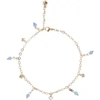 Faina Women Ankle Bracelet in Rose Gold Blue | Gr.: onesize