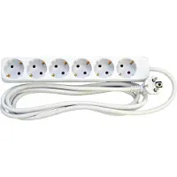 Mercodan Schuko stikdse med 6 udtag