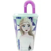 Disney Frozen Becher mit Strohhalm Frozen CZ11363 430 ml