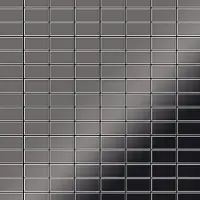 ALLOY Mosaik Fliese Massiv Metall Titan Hochglanz Dunkelgrau 1,6mm Bauhaus-ti-sm 1 Paket mit 10 Matten 1,05 m2 Grau
