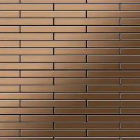 ALLOY Mosaik Fliese Massiv Metall Titan Gebürstet Kupfer 1,6mm Stark Deedee-ti-ab 1 Paket mit 10 Matten 0,63 m2 Kupfer