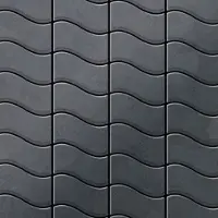 ALLOY Mosaik Fliese Massiv Metall Rohstahl Gewalzt Grau 1,6mm Stark Flux-rs, 1 Paket mit 10 Matten 0,86 m2 Grau