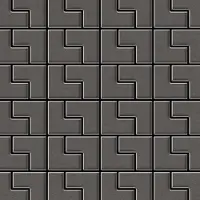 ALLOY Mosaik Fliese Massiv Metall Titan Gebürstet Dunkelgrau 1,6mm Stark Kink-ti-sb 1 Paket mit 10 Matten 0,93 m2 Grau