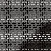 ALLOY Mosaik Fliese Massiv Metall Titan Hochglanz Dunkelgrau 1,6mm Swiss Cross-ti-sm 1 Paket mit 10 Matten 0,88 m2 Grau
