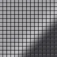 ALLOY Mosaik Fliese Massiv Metall Edelstahl Hochglanz Grau 1,6mm Mosaic-s-s-m 1 Paket mit 10 Matten 1,04 m2 Grau