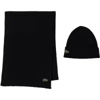 Lacoste Set Schal und Mütze RB5385 Schwarz