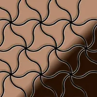 ALLOY Mosaik Fliese Massiv Metall Kupfer Gewalzt Kupfer 1,6mm Stark Ninja-cm 1 Paket mit 10 Matten 0,67 m2 Kupfer