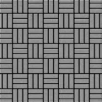 ALLOY Mosaik Fliese Massiv Metall Edelstahl Gebürstet Grau 1,6mm Basketweave-s-s-b 1 Paket mit 10 Matten 0,82 m2 Grau