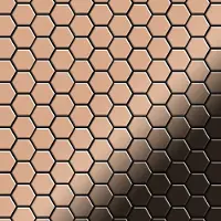 ALLOY Mosaik Fliese Massiv Metall Kupfer Gewalzt Kupfer 1,6mm Stark Honey-cm 1 Paket mit 10 Matten 0,92 m2 Kupfer