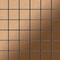 ALLOY Mosaik Fliese Massiv Metall Titan Gebürstet Kupfer 1,6mm Stark Cinquanta-ti-ab 1 Paket mit 10 Matten 0,94 m2 Kupfer