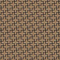 ALLOY Mosaik Fliese Massiv Metall Titan Gebürstet Kupfer 1,6mm Swiss Cross-ti-ab 1 Paket mit 10 Matten 0,88 m2 Kupfer